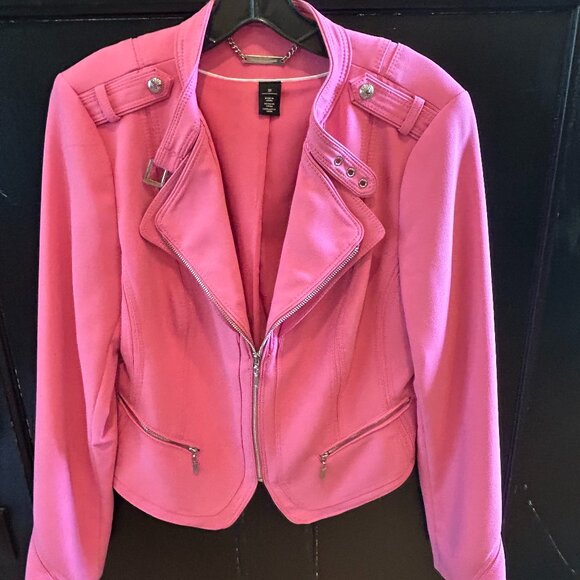White House Black Market Jackets & Blazers - Vintage Pink Moto Jacket from White House Black Market Size 10